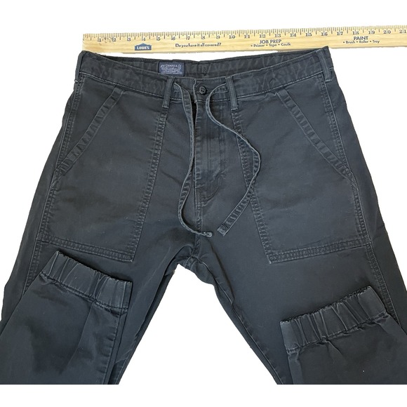 LEVI's Two Horse Brand Cargo Pants Men's 32 x 32 Black Side Pockets Tapered Leg - Picture 12 of 15